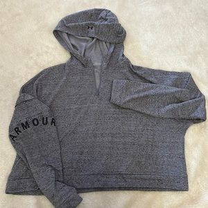 Under Armour semi cropped quarter zip hoodie